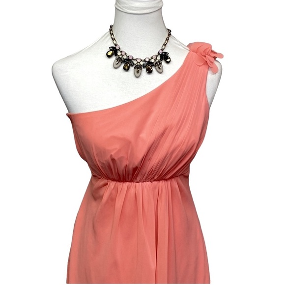 David’s Bridal One Shoulder Pink Dress - Picture 2 of 5